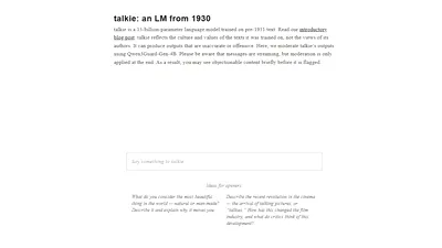 Talkie este un „LLM vintage” antrenat exclusiv pe texte din perioada anterioară anului 1931, un chatbot într-o capsulă a timpului