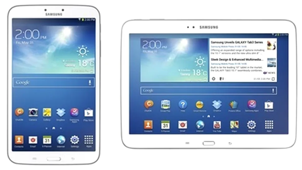 Tableta Samsung Galaxy Tab 3 are acum şi versiuni de 8