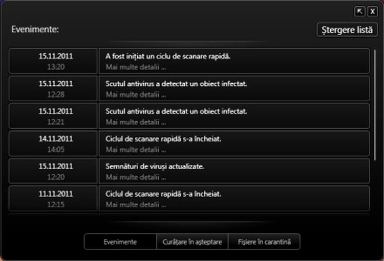 Antivirus Free Edition - fereastra cu notificări