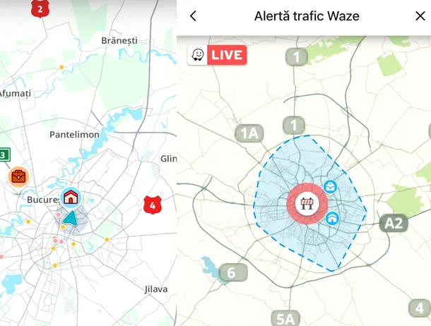 Aplicația Waze a emis o alertă de trafic pentru București. La ce ar trebui să se aștepte șoferii