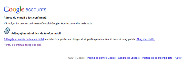 Confirmare cont