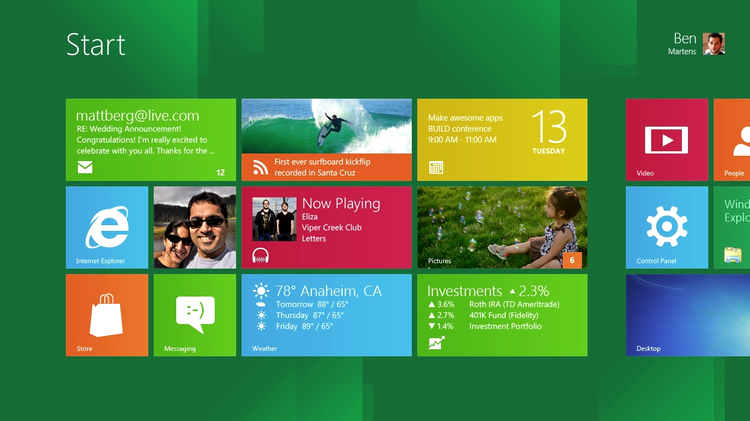 Windows 8 Metro UI