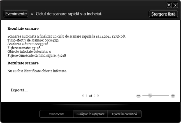 Antivirus Free Edition - o scanare rapidă