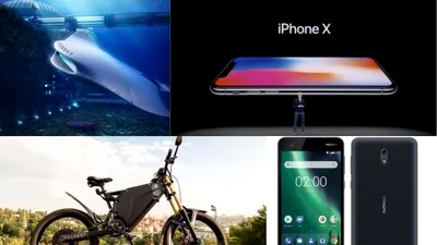 Go4News: Bicicleta electrică cu autonomie mai mare decât Tesla Model 3, iPhone X pe scurt, submarinele militare ale viitorului şi lansarea Nokia 2