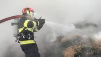 Incendiu violent la o fermă cu aproape 100 de animale din Botoșani. Pompierii au intervenit de urgență