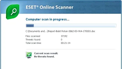 ESET pune la dispoziţie o nouă versiune pentru ESET Online Scanner