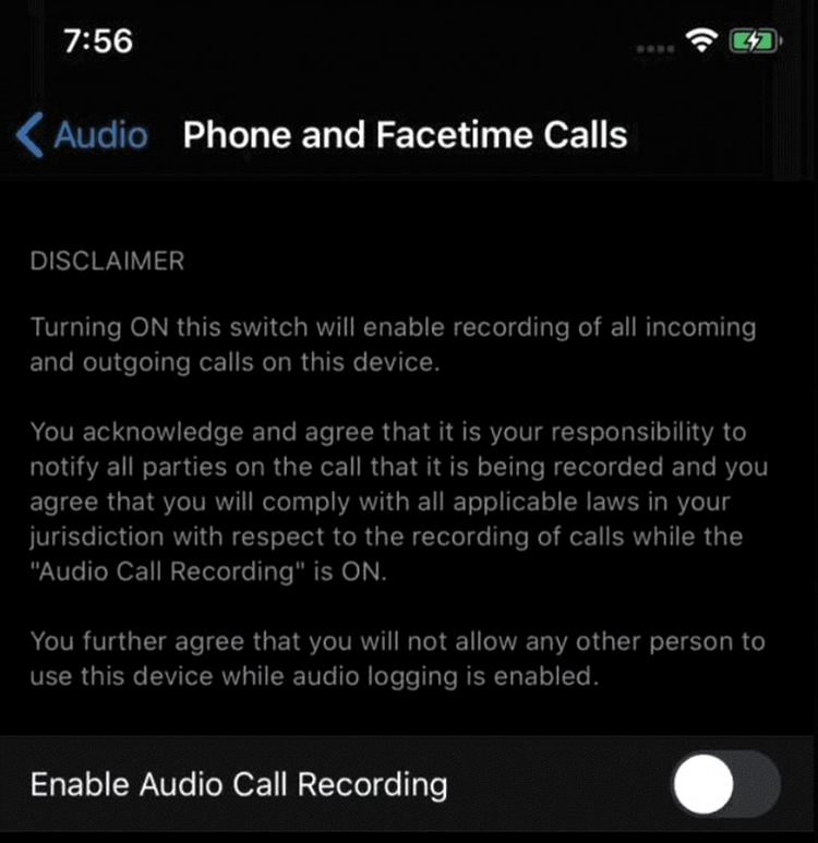 ios 14 call recording
