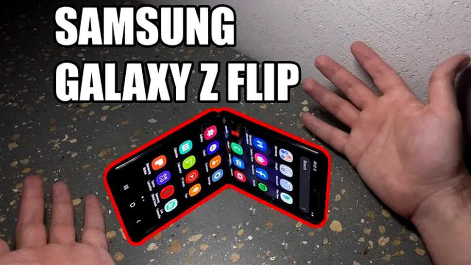 Samsung Galaxy Z Flip la prima vedere. Cum se prezintă noul telefon pliabil. VIDEO