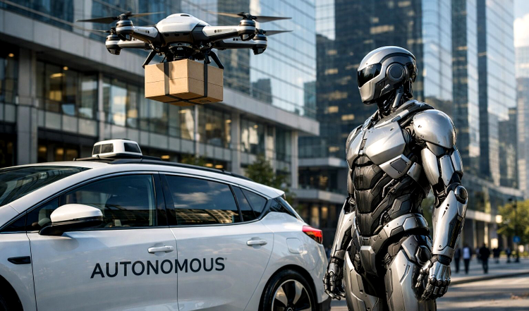 AI fizică robotaxi autonome