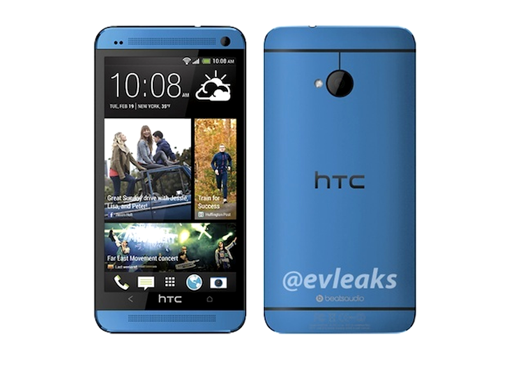 HTC One cu viitoare carcasă albastră