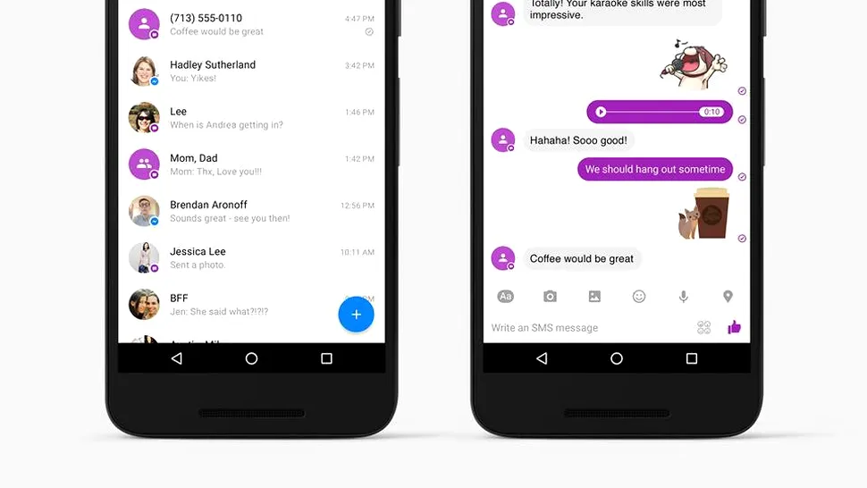 Utilizatorii Facebook Messenger vor putea trimite SMS-uri direct din interfaţa aplicaţiei pentru Android