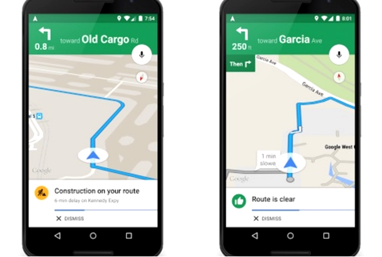 Google Maps va oferi sugestii mai bune pentru rute alternative şi alerte din trafic