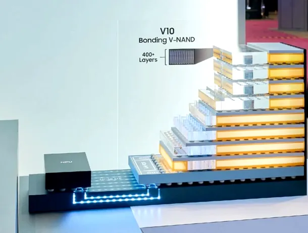 Samsung a prezentat V10 BV-NAND, primul cip de stocare cu peste 400 de straturi destinat centrelor de date AI