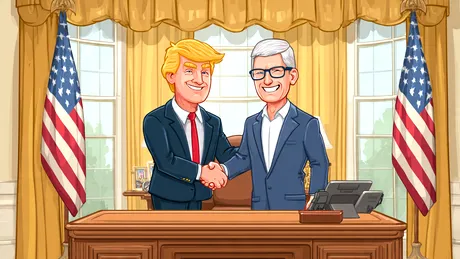 Donald Trump îl laudă pe Tim Cook la plecarea din funcția de CEO Apple