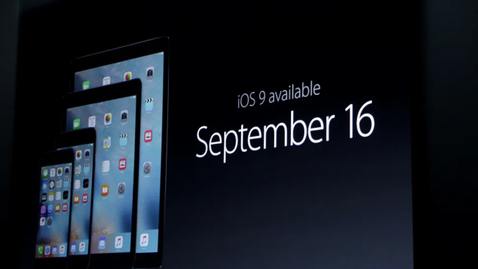 Apple confirmă data lansării pentru iOS 9 şi pune a dispoziţia dezvoltatorilor iOS 9.1 în versiune Beta