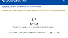 Timi, asistenta virtuală a Primăriei din Timișoara, a fost lansată: „E harnica din primărie care le știe pe toate”