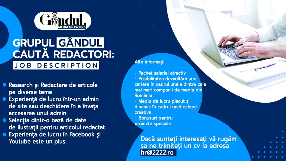 Grupul Gândul caută redactori