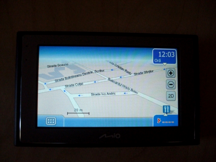 Mio Moov 500 în modul hartă