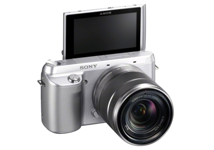 Sony NEX-F3 - ecranul este potrivit pentru autoportrete