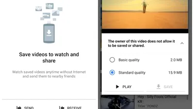 YouTube Go, aplicaţia care permite salvarea clipurilor YouTube pentru vizionare offline, disponibilă în versiune beta