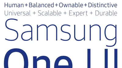 SamsungOne este fontul dezvoltat „în casă” de Samsung