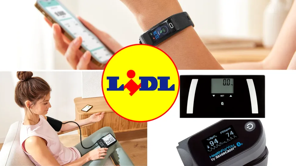 Brățară de fitness și o gamă completă pentru monitorizarea sănătății cu Bluetooth, de joi la LIDL