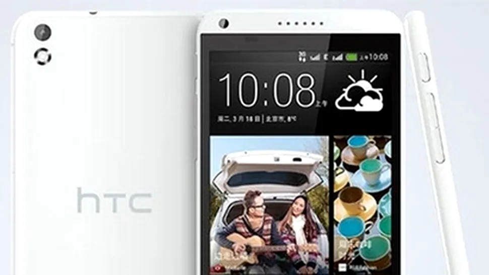 Prima imagine cu HTC Desire 8, un smartphone Android Dual SIM cu ecran de 5,5