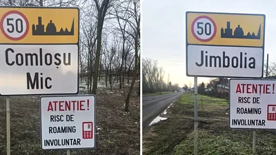 Șoferii sunt avertizați în Timiș asupra riscului de roaming involuntar prin panouri amplasate pe șosele