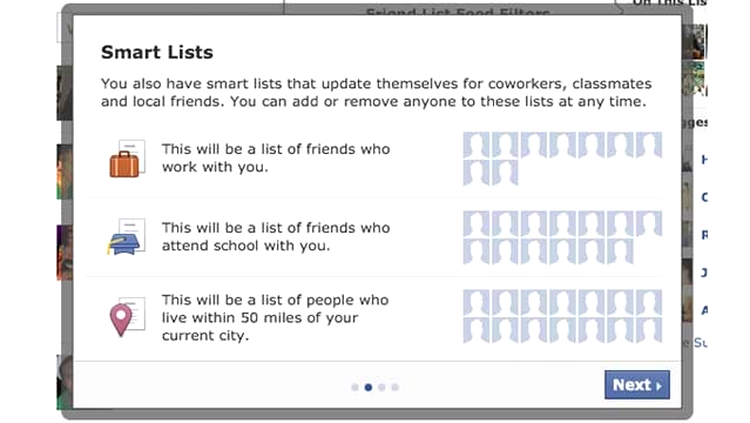 Facebook Smart Lists