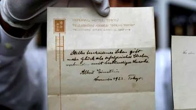 Nota primită de un curier de la Einstein s-a vândut la licitaţie cu 1,56 milioane de dolari