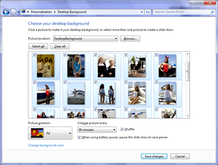 Download temă de Windows 7 - Fetele de la Boat Show