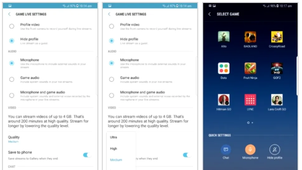 Samsung a creat o aplicaţie care-ţi permite să faci live stream cu jocurile preferate pe Facebook, Twitch sau YouTube