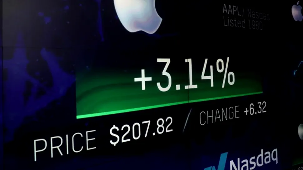 Apple a devenit prima companie americană listată pe bursă cu valoare de 1000 miliarde de dolari
