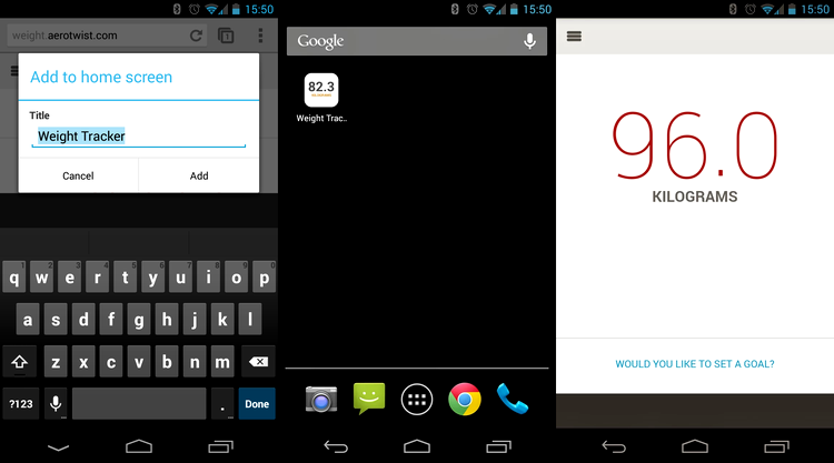 Chrome 31 pentru Android suportă salvarea de scurtărui în Home Screen, din care accesăm website-urile preferate şi aplicaţii web