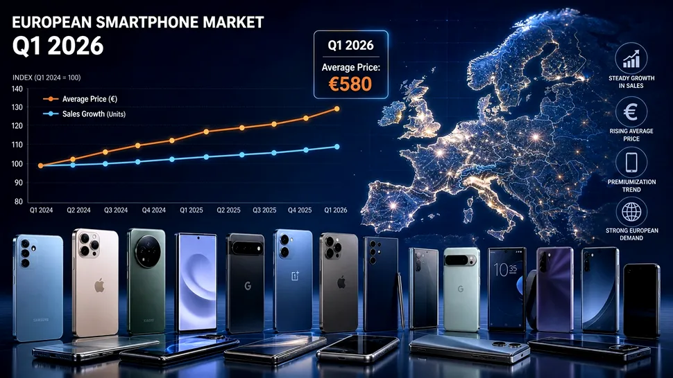 Europa: Piața smartphone-urilor a crescut în T1 2026, iar prețurile au atins un nivel record