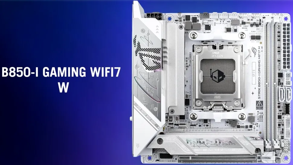 ROG STRIX B850-I Gaming WIFI7 W, o placa de bază ASUS pe ... alb