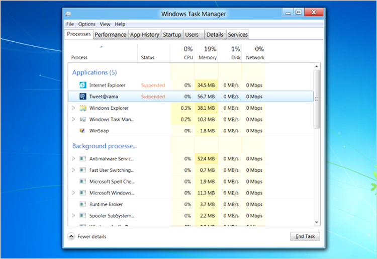Windows 8 - Task Manager
