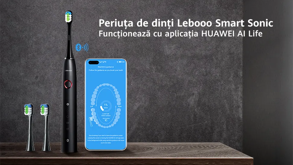 Huawei lansează periuța de dinți electrică Leboo Smart Sonic, cu autonomie de trei luni
