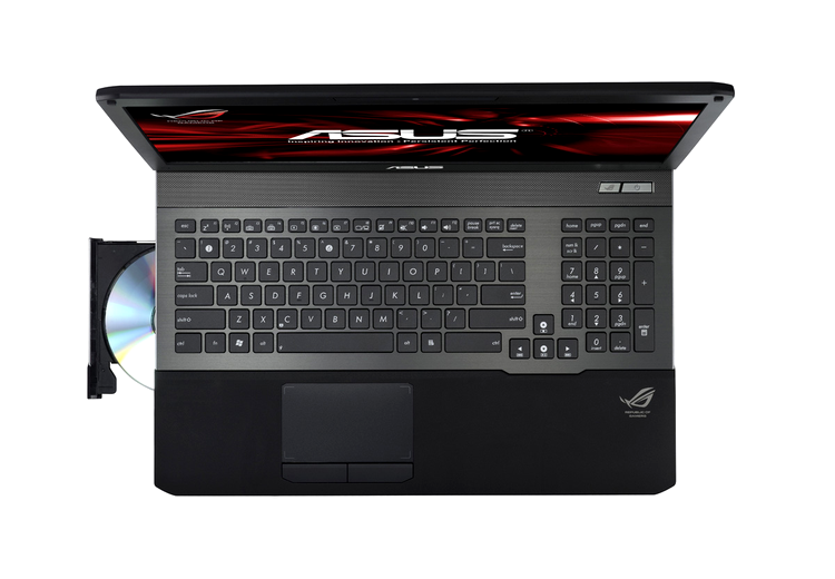 Asus G75VW - văzut de deasupra