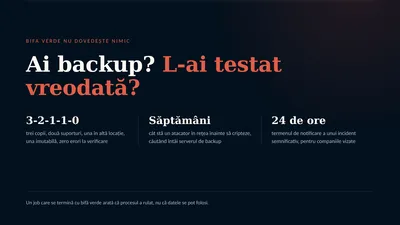 Ai backup, dar l-ai testat vreodată? Ce află companiile abia după un atac ransomware (P)