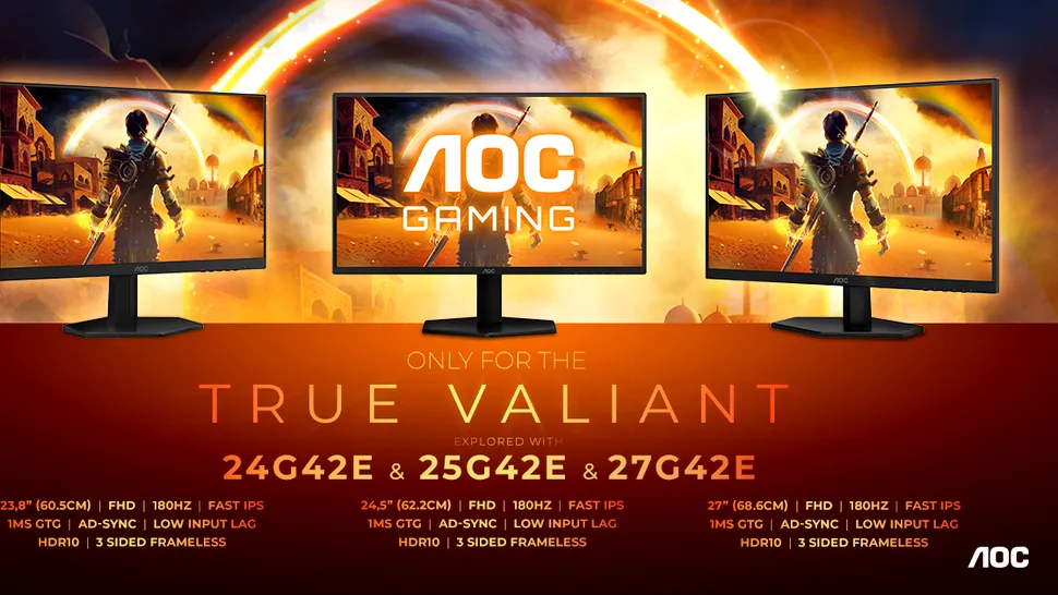 Noua serie de monitoare AOC GAMING G42 își propune să facă mai accesibil gaming-ul la 180 Hz