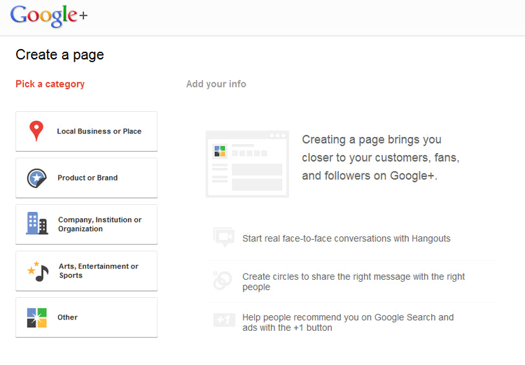 Google+ Pages