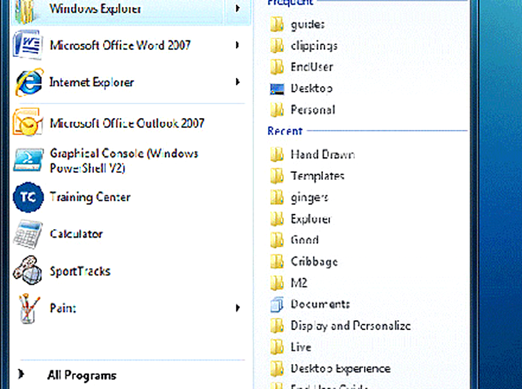 Windows 7 Start Menu