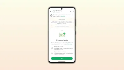WhatsApp testează o etichetă pentru conținutul generat cu AI în canale
