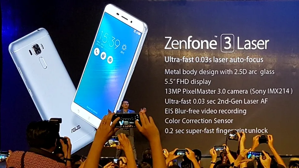 ASUS a anunţat Zenfone 3 Laser şi Max, două smartphone-uri de medie la preţuri accesibile