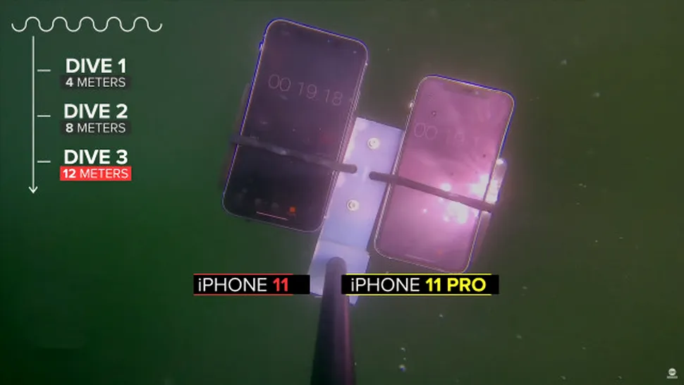 Rezistenţa la apă a seriei iPhone 11, demonstrată într-un test extrem
