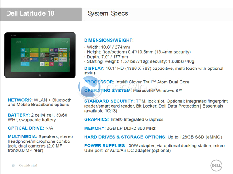 Dell pregăteşte o tabletă cu sistem Windows 8