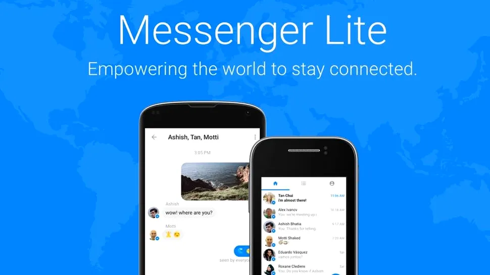 Facebook lansează Messenger Lite în 132 de ţări, printre care şi România