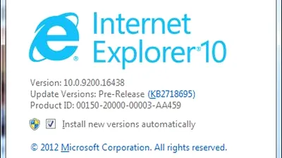 Internet Explorer 10 Release Preview, disponibil pentru Windows 7 şi Windows Server 2008 R2