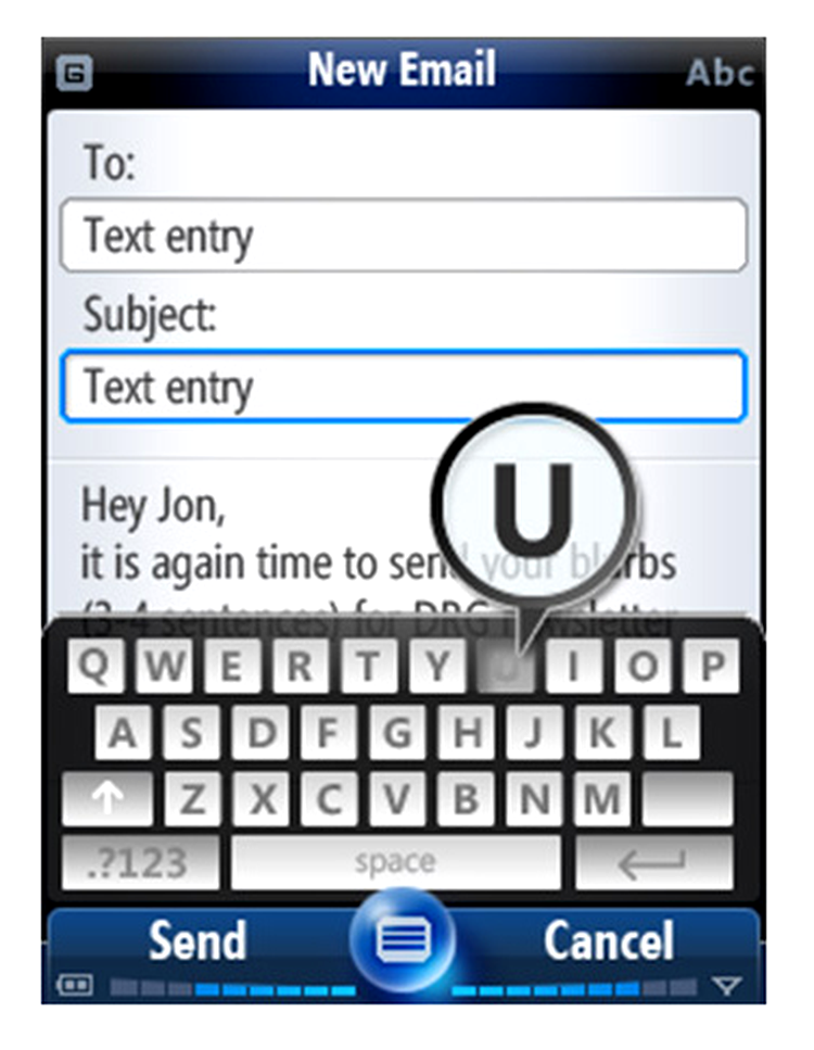 Windows Mobile 7 keyboard